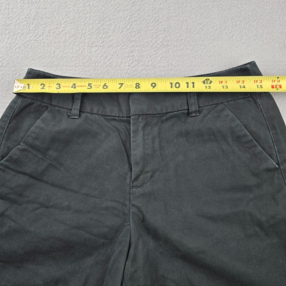 Merona FIT 1 Chino Shorts Womens 4 Black Washed Outdoor Slash Pockets 5" Inseam - Picture 4 of 8